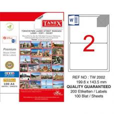 Tanex Laser Etiket TW 2002 199.6 x 143.5 mm
